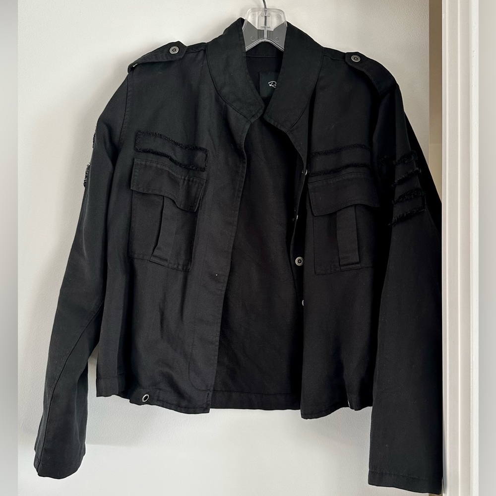 Rails Black Military Jacket Size XS